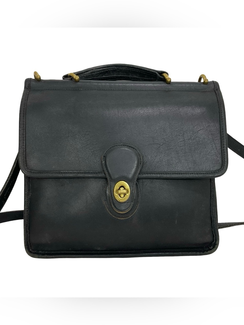 Vintage  Coach Black Willis Satchel Crossbody Bag 1990’s - Picture 16 of 16